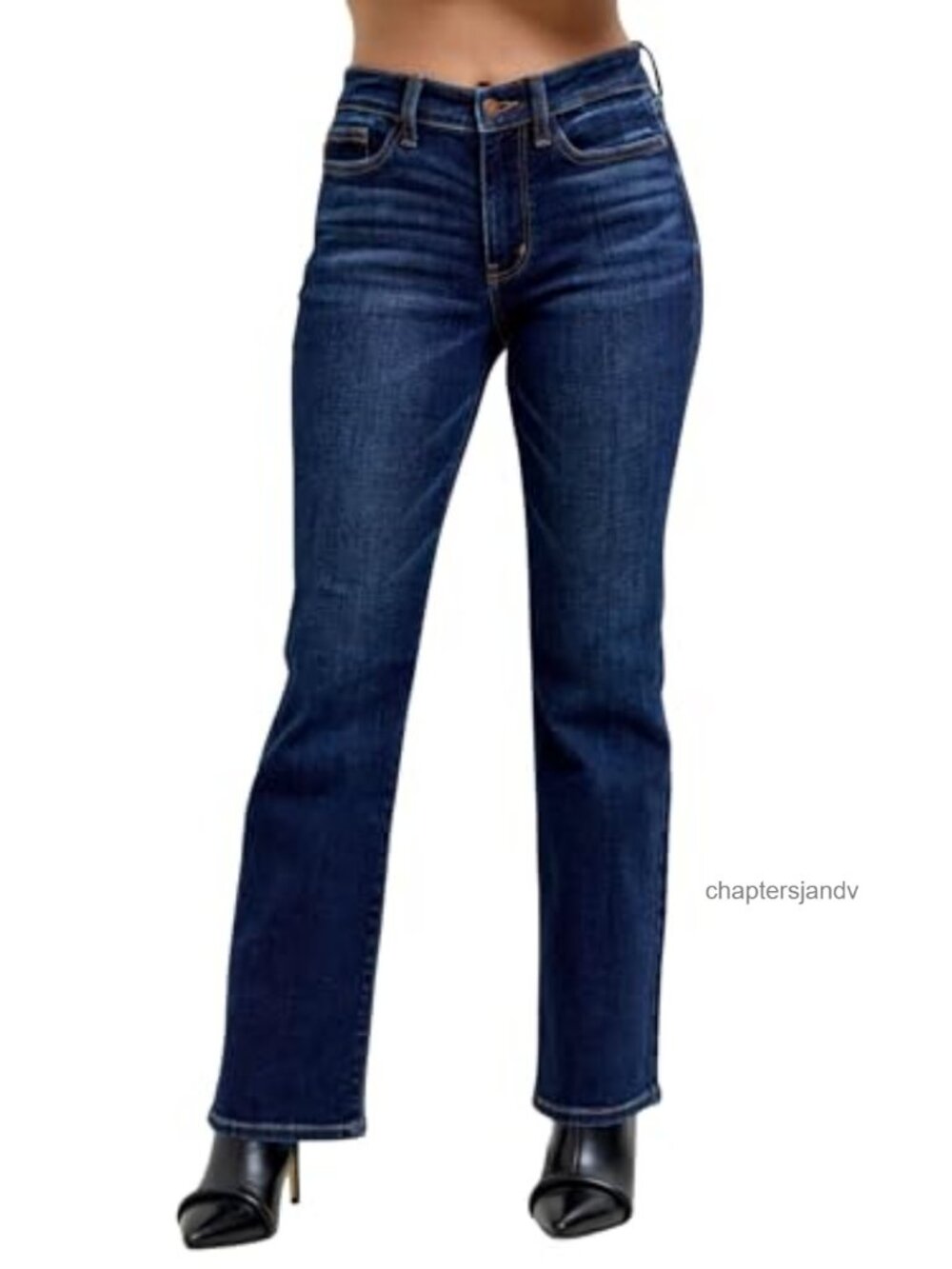 Judy Blue Mid Rise Classic Bootcut Petite 29" Inseam Stretch Denim Jeans